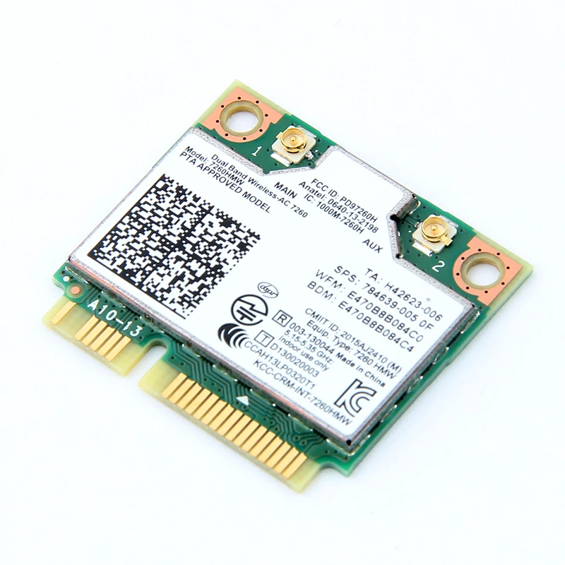 Двухдиапазонный беспроводной адаптер AC Intel 7260 7260HMW 7260AC 2 4G/5 ГГц 802.11ac MINI PCI E 2x2 Wi Fi