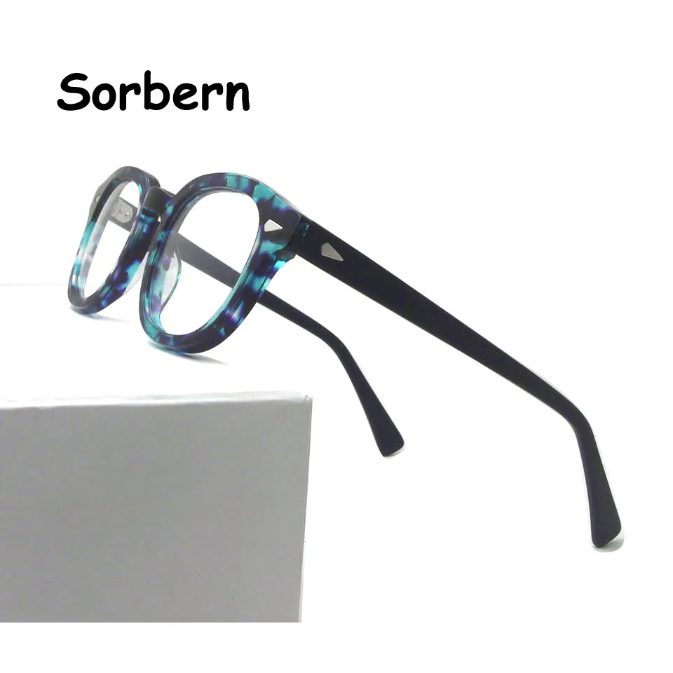 

Brand Designer Rivet Acetate Eyeglasses Frame Men Vintage Round Eye Glasses For Women Optical Frame Man Spectacle Woman Eyewear