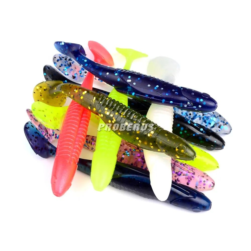  11 Cm / 6g Fishing Lures 10 Pcs Soft Bait Soft Lures Fishing Tackles Simple Opp Bag Package Fishing