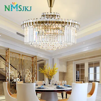 

Luxury Round LED Tube Crystal Chandelier for Hotel Lobby Meeting Room Lighting
