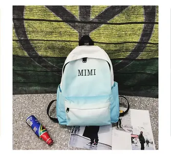 

Backpacks Gradient color schoolbag color canvas female shoulder bag wild middle school student backpack designer women