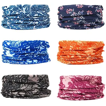 

6PC Outdoor Vintage Print Scarf Bandana Uv Protection Headband Windproof Cycling Mask Scarf Multifunctional Headwear Unisex 2020