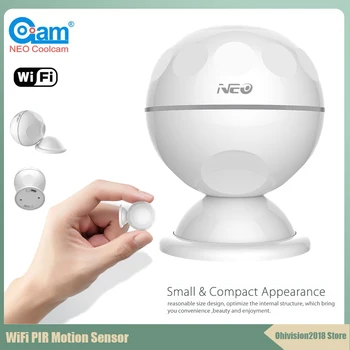 

2020 NEO COOLCAM NAS-PD02W WIFI PIR Motion Sensor Detector Smart Home Automation Alarm System Alarm with Alexa Google Home,IFTTT