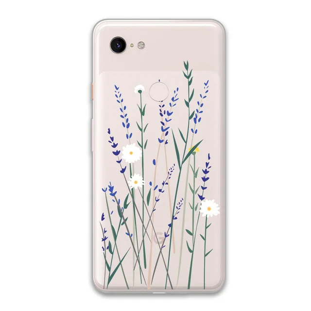 Floral Flower Case For Google Pixel 4 5 3 2 XL Cover for Pixel 3a 4a XL 5G Soft Silicone TPU Shockproof Protect Phone Back Funda W3620