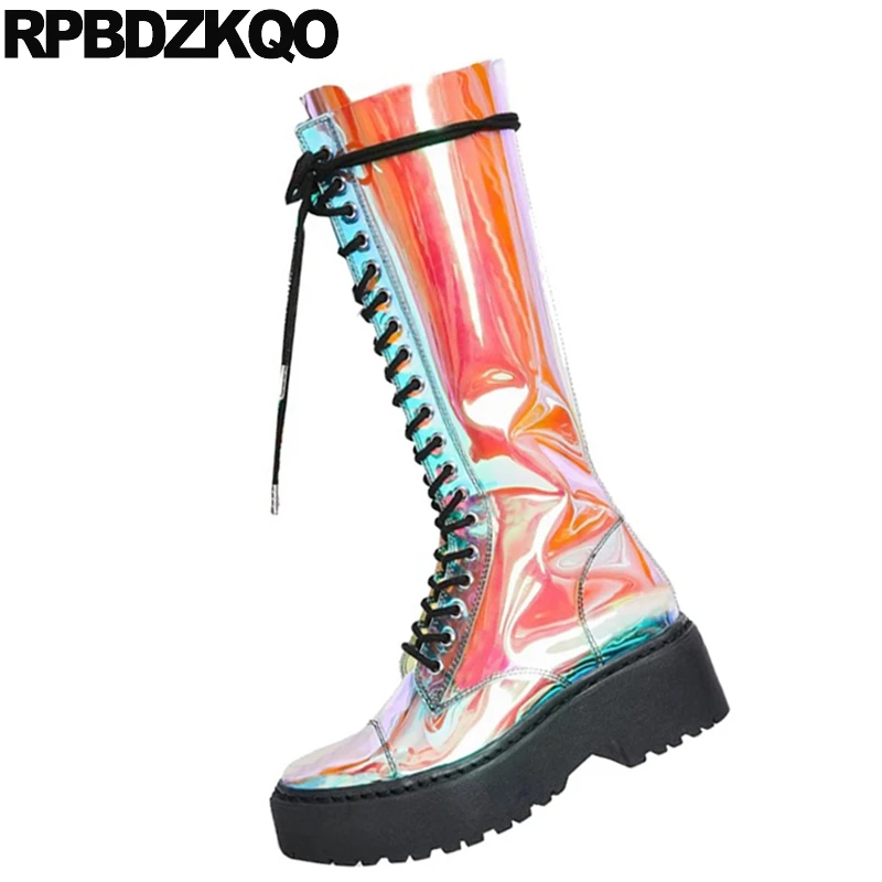 holographic snow boots