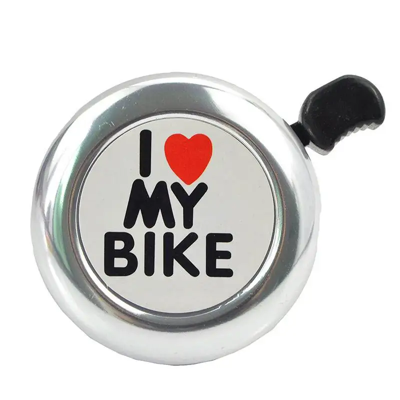 Велосипедный звонок-'i Like My Bike'Bike Horn-громкое алюминиевое Велосипедное кольцо мини-велосипед аксессуары для взрослых мужчин женщин детей девочек мальчиков Би