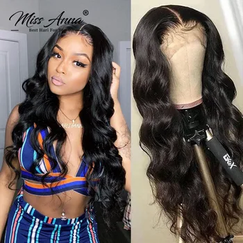 

Missanna 360 Lace Frontal Wig Brazilian Body Wave Lace Front Wigs Long Size Remy Hair Pre Plucked Lace Front Human Hair Wigs