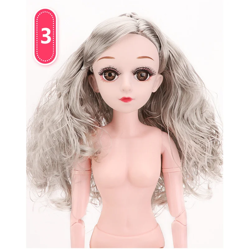 Xiner 17 совместный подвижный 60 см BJD кукла 1/3 с обувью розовая кожа кукла платье своими руками девочка игрушки для детей поверхность для создания принта новое поступление - Цвет: Gray A