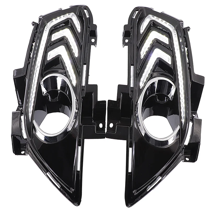 

2PCS For Ford Mondeo Fusion 2013 2014 2015 2016 Car DRL 12V LED Daytime Running Light With Turn Yellow Signal Relay