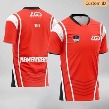 

LOL PSG DOTA2 Esports LGD Player Jersey Uniform Customized ID Fans Game Tshirt Men Women Custom Name Tee Shirt