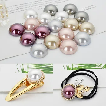 

Versatile Symphony High Quality Semi-Circular ABS Faux Pearl Jewelry Material Handmade DIY for Making Barrettes Hair Accessories