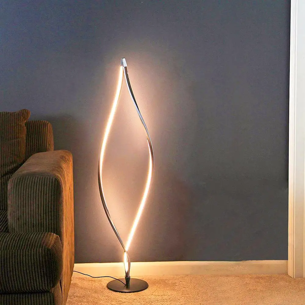 

Nordic Twist LED Floor Lamp Contemporary Standing Light for Living Room Foyer,Study,Bedroom,Dinning Room Decor Lighting Fixtures