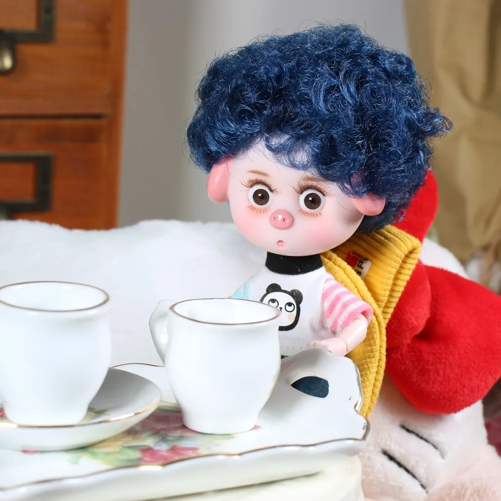1/12 BJD blyth кукла 26 шарнирное тело Милая свинка ob11 кукла с одеждой Обувь Детский подарок 15 см мини кукла имя от DODO