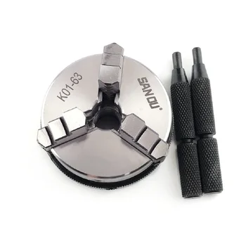 

SAN OU K01-63 63mm 3-jaw chuck 2.5 inch linkage,manual chuck threaded hole fou mini lathe woodworking, machine tool accessories