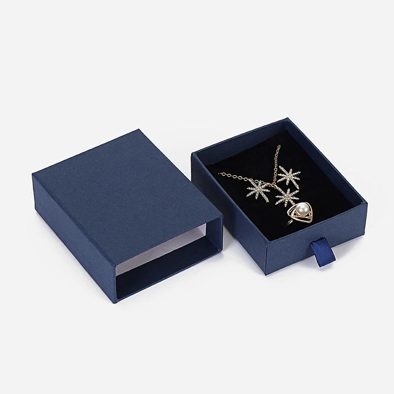 7x9x3cm 10pcs Royal Blue Kraft Paper Necklace Drawer Box Packaging Earring Ring For Jewellery Black White Pink Cardboard Boxes Jewelry Packaging Display Aliexpress