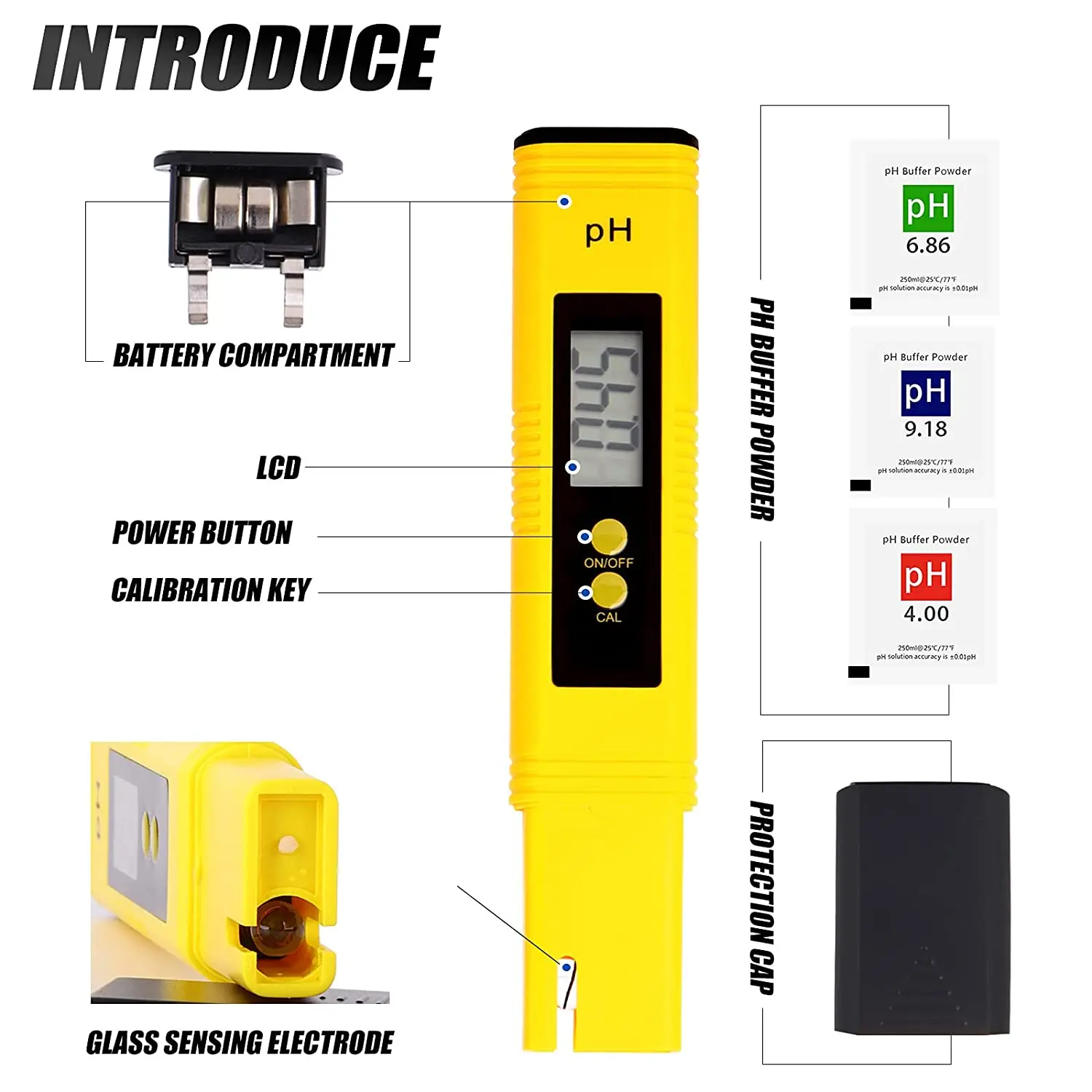 PH Meter for Water 0.01 High Accuracy Water Quality Tester with 0-14 PH Measurement Range for Household Drinking Water Aquarium water tester ph meter water quality detector