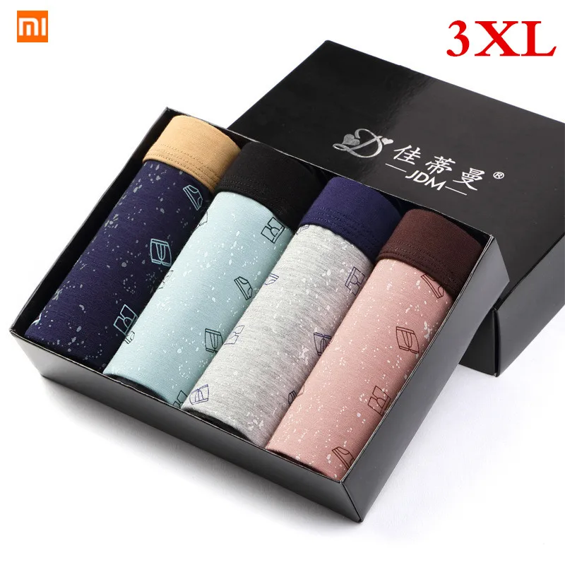 Pattern-3XL 4 шт./лот, Xiaomi, мужское нижнее белье, боксеры, мужские боксеры, Короткие трусы, мужские трусы, мужские трусы, Calzoncillos, шорты, боксеры, Новинка - Цвет: Pattern-3XL