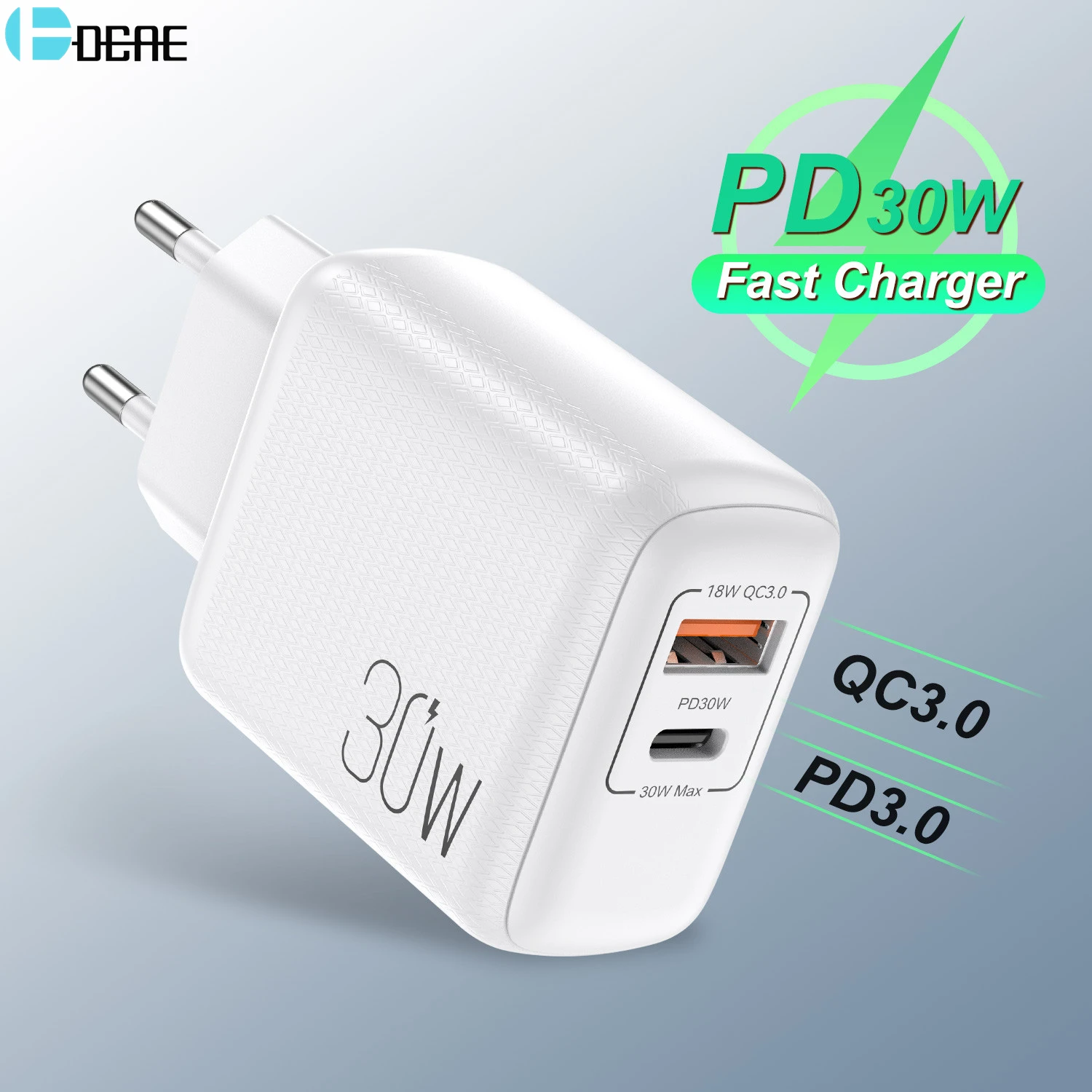 

Зарядное устройство USB PD типа C, 30 Вт, быстрая зарядка для iPhone 13, 12 Pro Max, 8, iPad, Samsung, Xiaomi Mi, QC 3,0, быстрая зарядка телефона, настенный адаптер