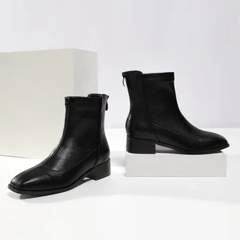 baratas Mulheres Outono 2020 Round Toe Ankle Boots Plataforma Goth Botas De Metal Preto Couro Plutônio Zip Booties Lolita Sapatos