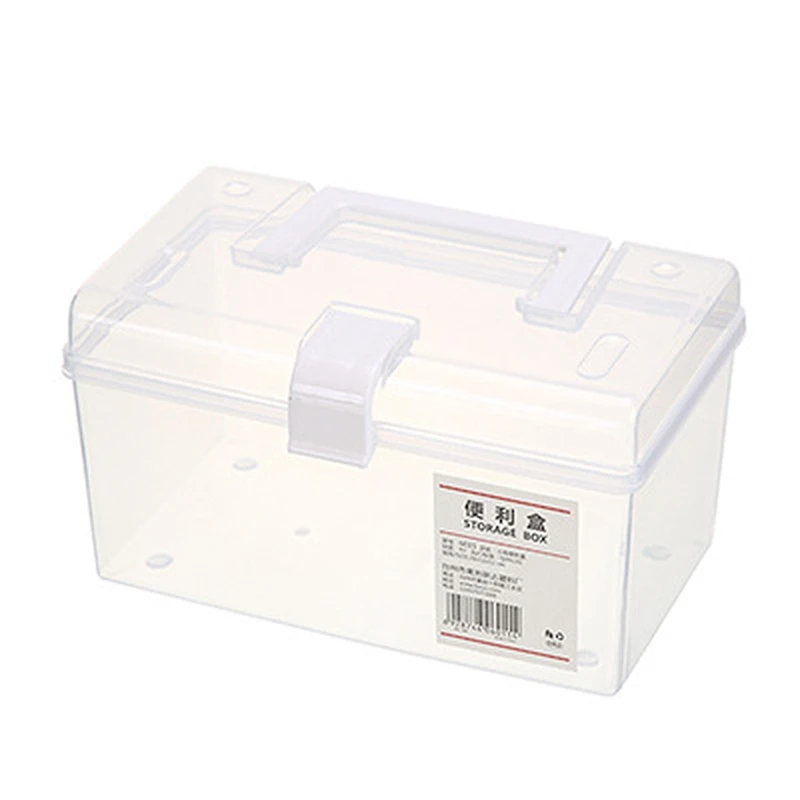 

New Plastic Storage Box Transparent First Aid Box Household Medical Kit Portable Medicine Case Multi-use Home Organizer Holder