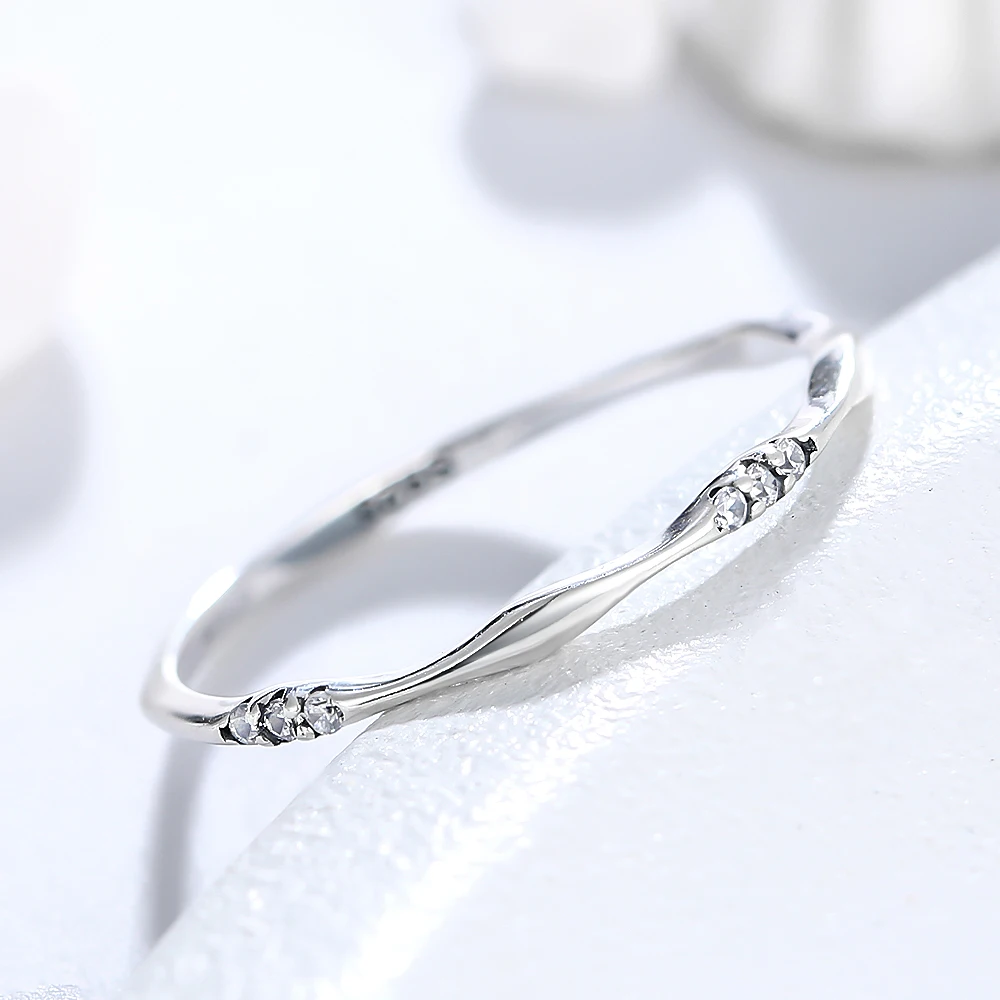 Real 925 Sterling Silver Zircon Round Geometric Ring For Women Cute Fine Jewelry Minimalist Accessories Mother's Day Gifts silver rings,silver ring