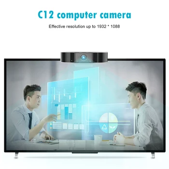 

C12 1080P HD Web Camera USB Webcam w/ Microphone Free Web Camera with Microphone USB Video Streaming for Windows Android Linux