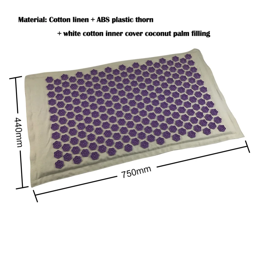 Лотос массажная подушка Массажер подушка Акупрессура снимает боль в спине тела шип коврик подушки массаж йога коврики