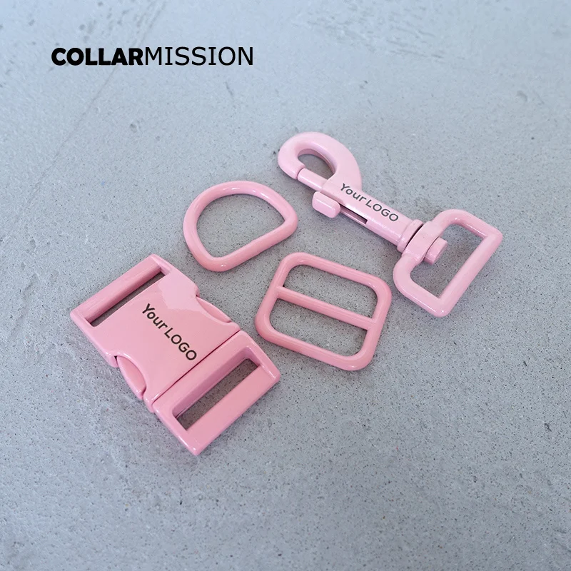 

Розничная продажа (металлическая пряжка + Регулируемая пряжка + кольцо D + металлическая застежка для собаки) Розовый аксессуар с краской для 25 мм лямки DIY собачий ошейник