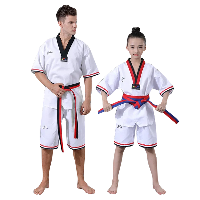 Фото униформа для тхэквондо детская одежда мальчиков и девочек judo цена