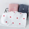 Pure cotton towel peach heart Solid color creative daily necessities washcloth bathroom comfortable fashion Absorbent 35*75 2