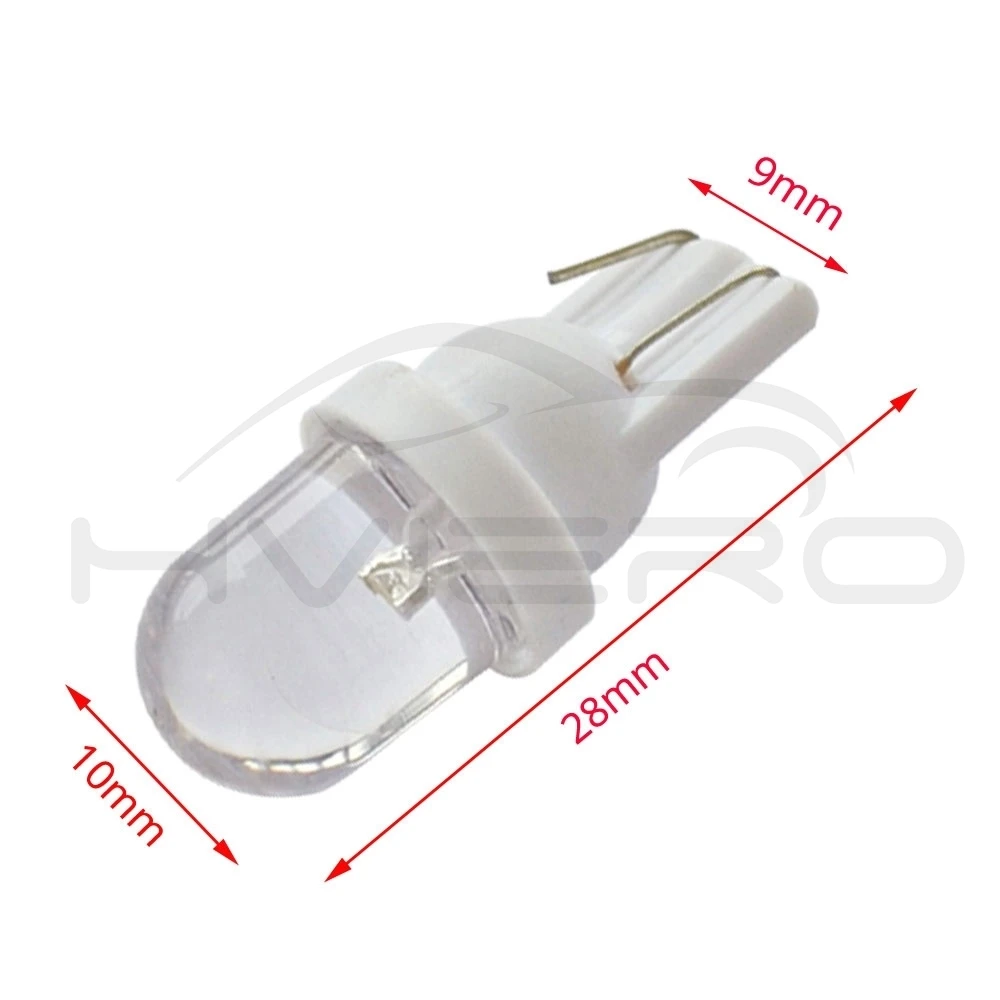 Hviero  White Red Blue Green Yellow RGB T10 W5W 168 194 1Led  Car Auto Wedge Light Side Dashboard Number Plate Trunk Lamp Bulb DC 12V
