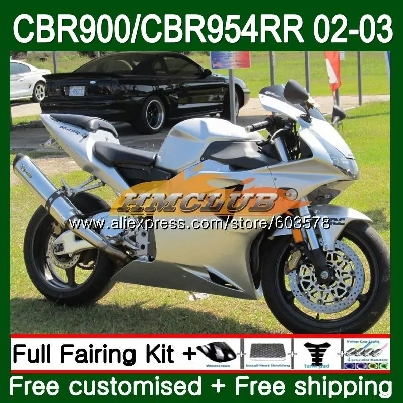 Средства ухода за кожей для HONDA CBR 954 RR CBR900 RR CBR954 RR 2002 2003 Gloss серебристый 76CL образования легкой пены. 3 CBR 900RR CBR954RR CBR900RR CBR 954RR 02 03 обтекатель
