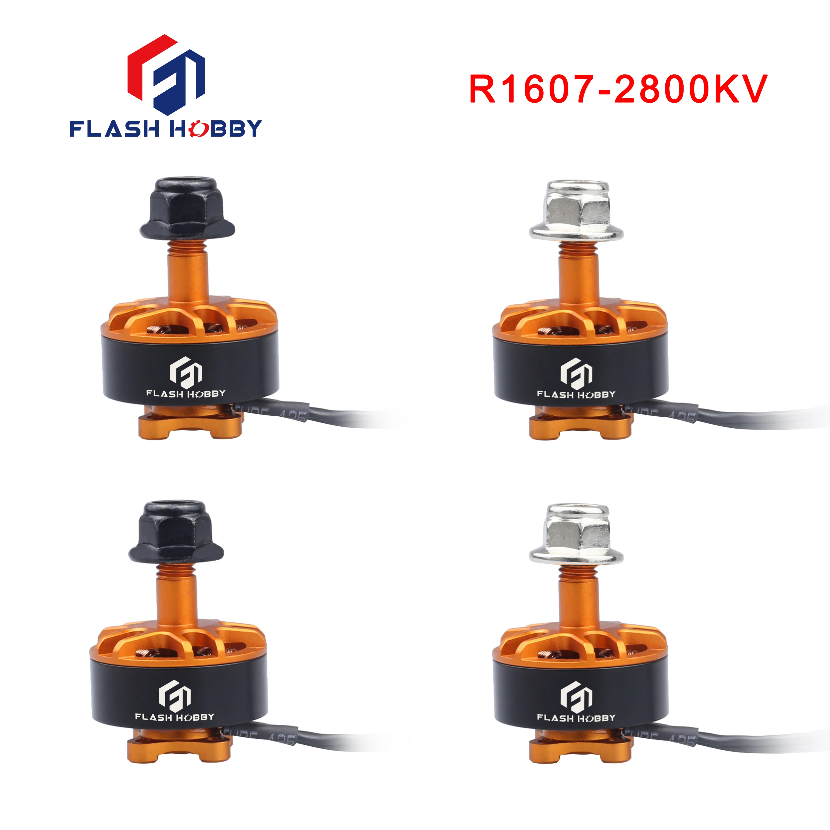 4 шт./лот Flashhobby 1607 2800KV CW/CCW бесщеточный двигатель для радиоуправляемого дрона FPV