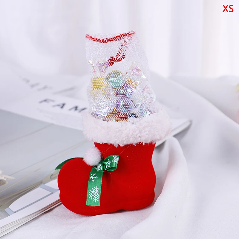 1PC Merry Christmas Candy Boots Gifts Christmas Decorations for New Year Decoration Home Xmas Stocking Natal Decor