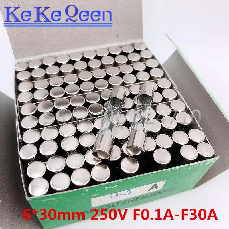 

100PCS NEW Fast Blow Glass Fuses 250V 5A 6*30 F5A Insurance Tube 6MM*30MM 6*30mm