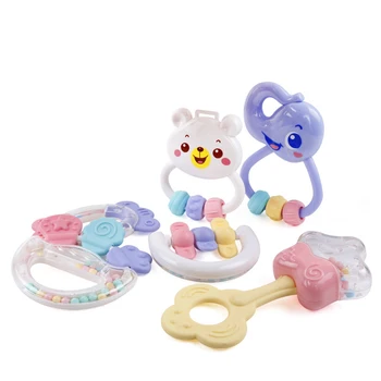 

6pcs Handbells Funny Lovely Shaker Rattle Bell Toy for Children Kids Baby