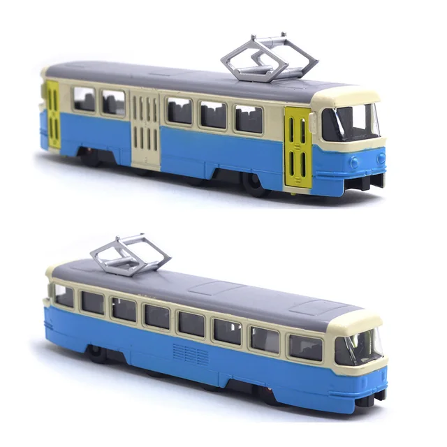 Classic Train Tram Diecast Pull Back Model Vehicle Toy Classical Locomotive with LED Sound Music Developmental Toy for Kids Gift 4