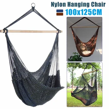

Nordic Style Hammock Outdoor Indoor Garden Dormitory Bedroom Hanging Chair For Child Adult Swinging Single Safety Chair