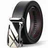 Plyesxale Fashion Designer Men Belts Famous Brand Genuine Leather Male Belt Luxury Black Coffee Automatic Buckle Ceinture B72 ► Photo 2/6