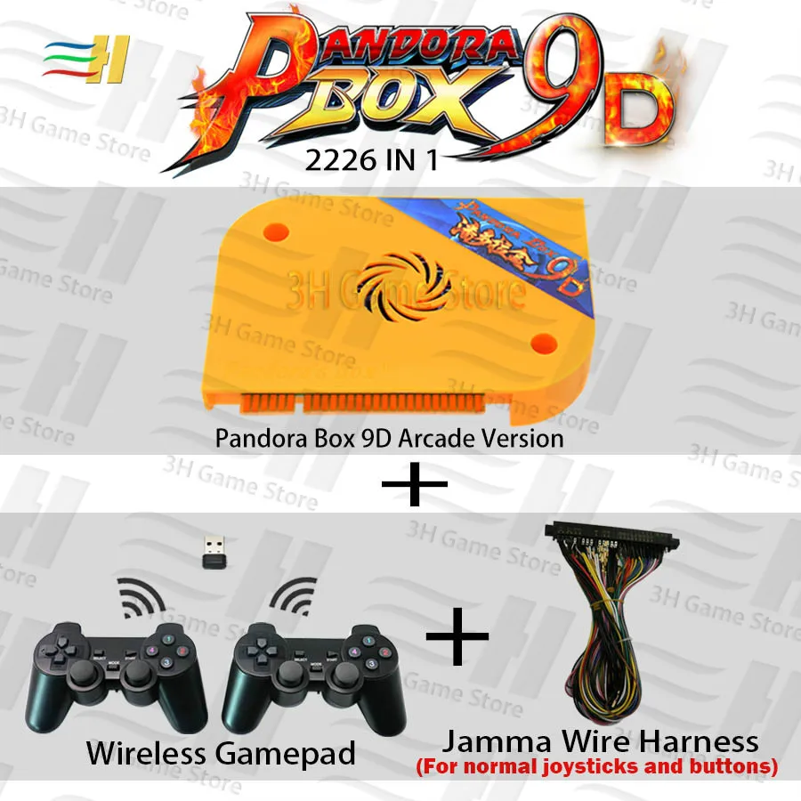 Pandora Box 9d 2226 в 1 аркадная игра jamma board hdmi vga для аркадной машины консоль шкафа Pandora's Box 5S 6s 7s 8s 10 pacman - Цвет: 9D wireless normal