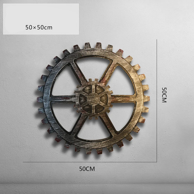 Креативные ретро старинные промышленные стильные декоративные украшения деревянная круглая Шестерня бар стены комнаты дома стены Висячие художественные украшения - Цвет: as the picture shows