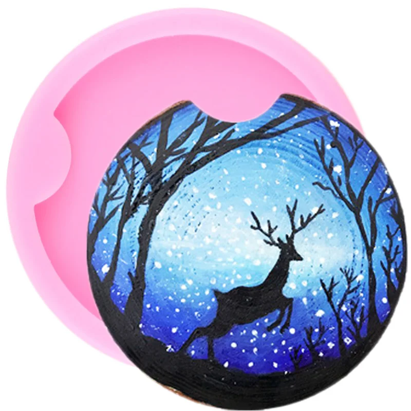 Глянцевая форма для Geode Автомобиль Подставка силиконовые формы эпоксидной смолы