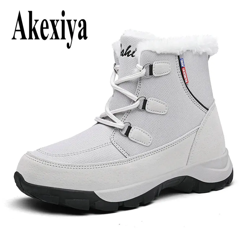 Akexiya/зимние женские ботильоны Новинка 2019 года Лидер продаж Легкая женская обувь