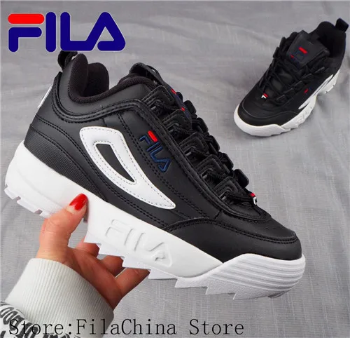Fila Disruptor II 2, женские кроссовки, кроссовки для бега, светильник, серый, темно-синий, толстая подошва, увеличивающие рост, мужские низкие уличные кроссовки, Размеры 35-44 - Цвет: 6