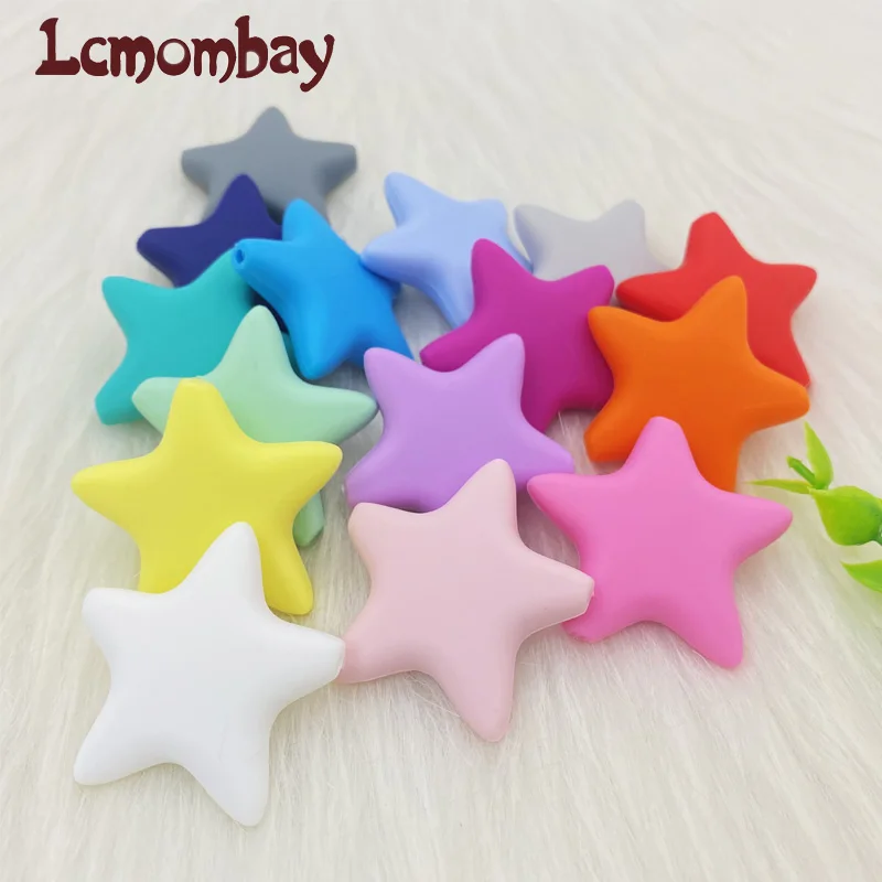 10pcs Stars Silicone Beads 15Colors Baby Teethers Food Grade Baby Teething Toys For Pacifier Chain Necklace DIY Accessories 3