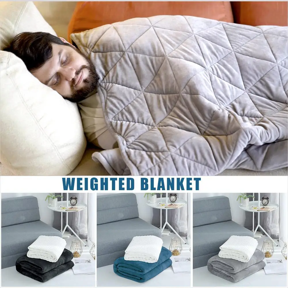 

100% Cotton Decompression Gravity Blanket Weighted Blanket Relieve Stress Autism Anxiety Disorders Children Adults Blanket Soft