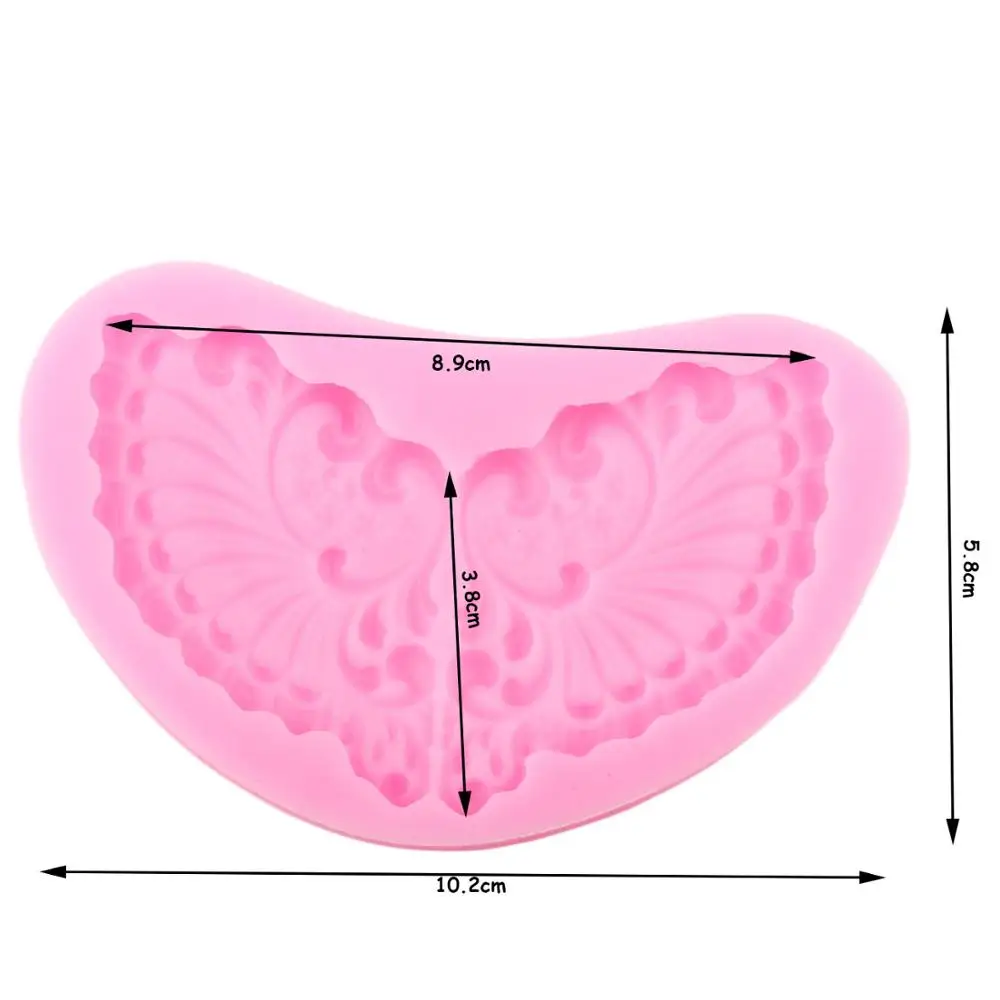 3D крылья медальон торт границы силиконовые формы рамка рельеф инструменты для