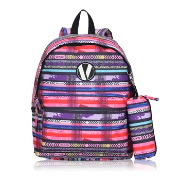 

Vintage Striped School Bags Set Orthopedic Schoolbag Kids Cute School Backpack Girls Bookbag Children Student Travel Mochila Sac