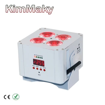 

12pcs/case 4x18w Mini wireless uplights Battery powered wireless dmx led Uplights for events