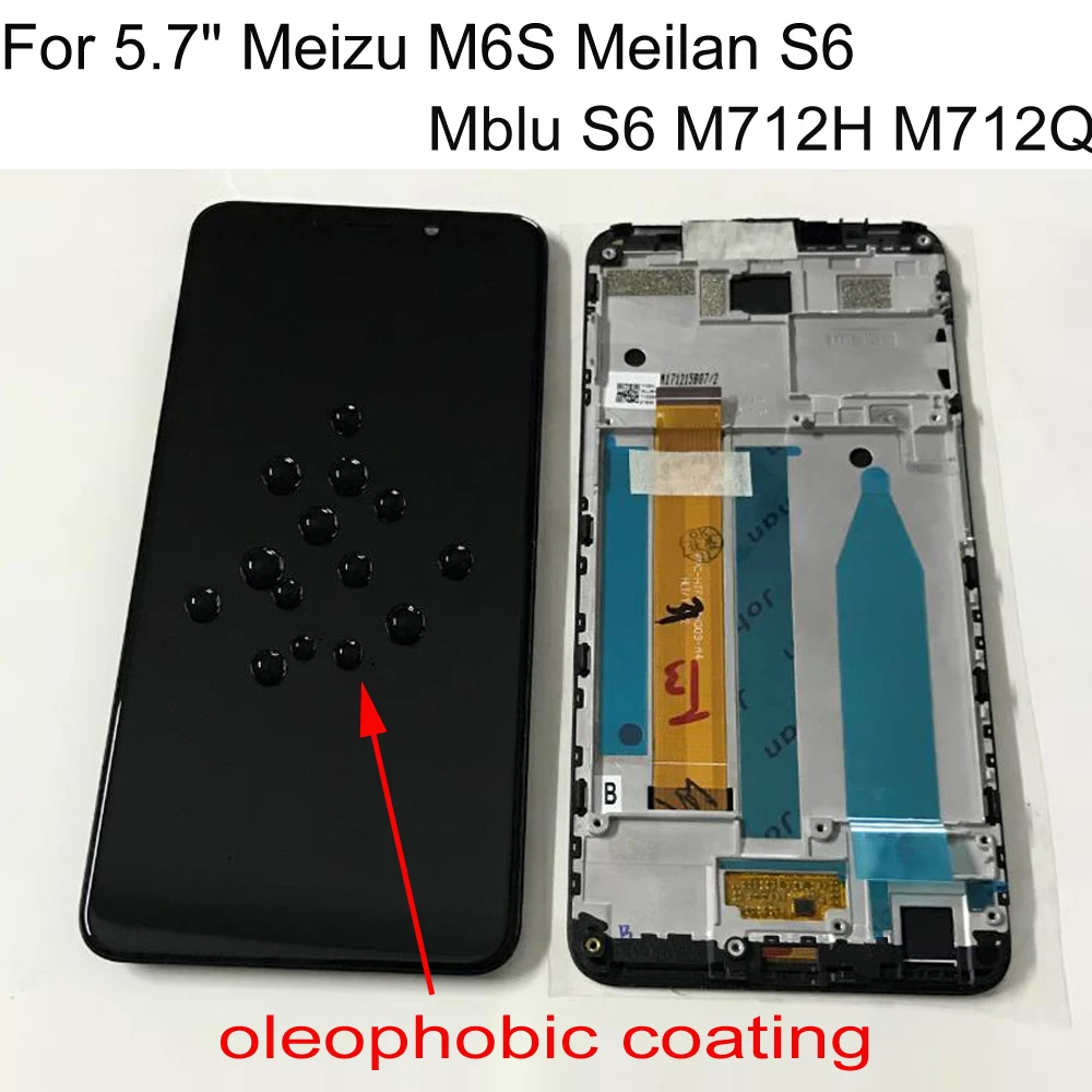 5," Meizu M6S Meilan S6 Mblu S6 M712H M712Q ЖК-дисплей+ сенсорная панель дигитайзер Рамка для M6s Mblu S6
